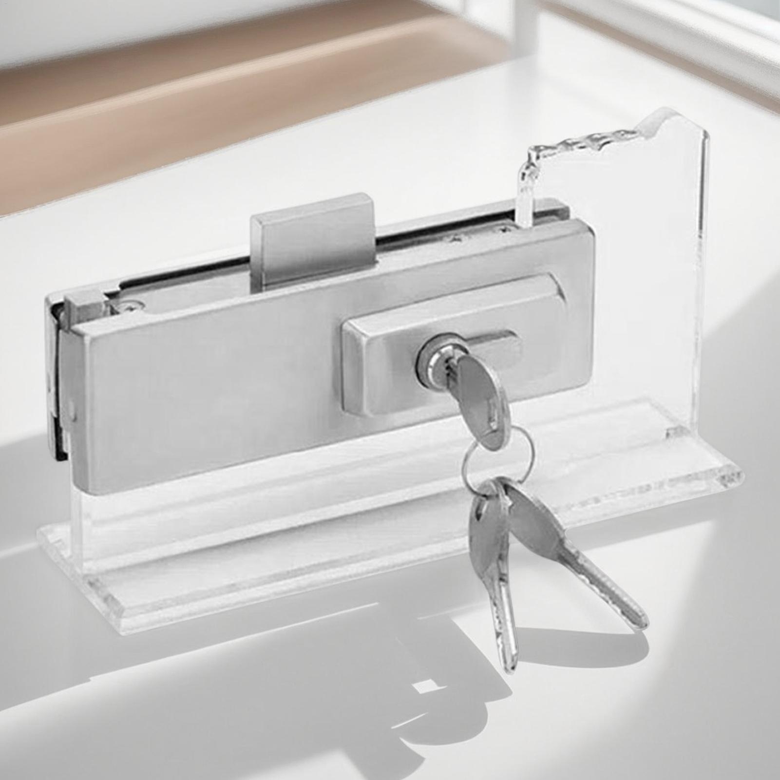 Office Glass Door Lock 10-12mm Bathroom Door Lock Bedroom Balcony Glass Door Lockset Home Security Hardware Accessories