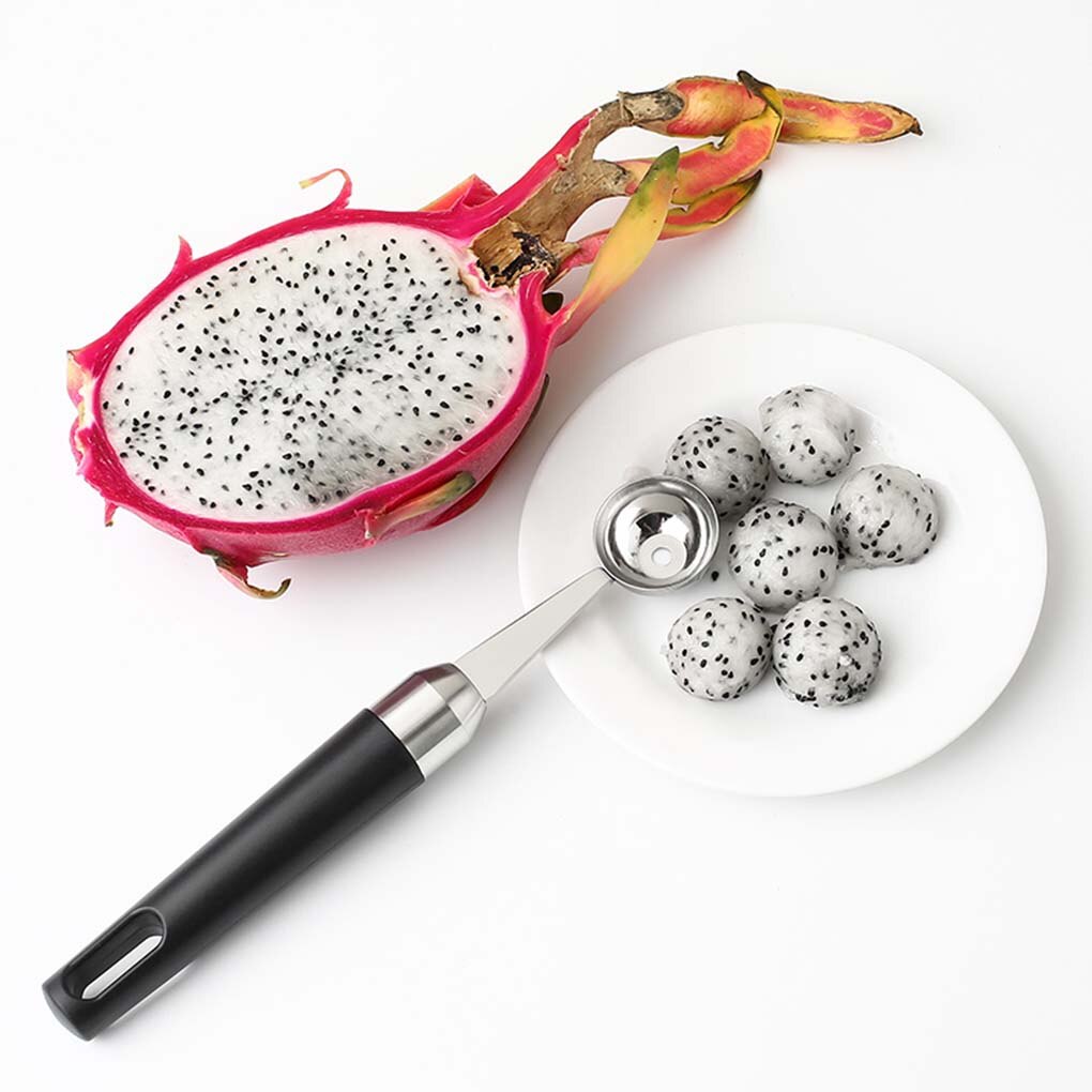 Portable Fruit Ice Cream Ball Spoon Stainless Steel Watermelon Scoop Fruit Ice Cream Ball Maker