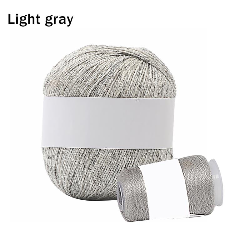 Fil à tricoter mélangé, corde en macramé épais pour Crochet, ficelle de fabrication artisanale, noir: Light grey
