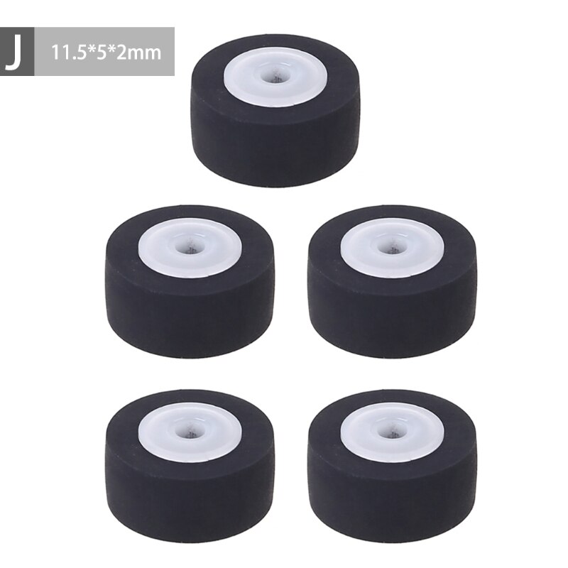 5 sztuk różnej wielkości samochodów zwijacz naciśnij koło pasowe, Deck audio-ciśnienia rejestrator naciśnij koło pasowe kaseta Deck Pinroller Tap: zgniły zielony