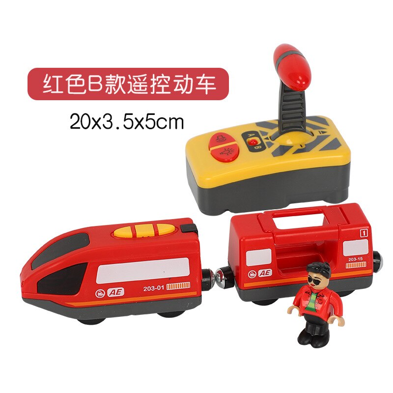 Remote Control Multiple Units CRH EMU Electric Train Toys truck Set Kid fit for brand wooden track suit children: Fluorescent Yellow