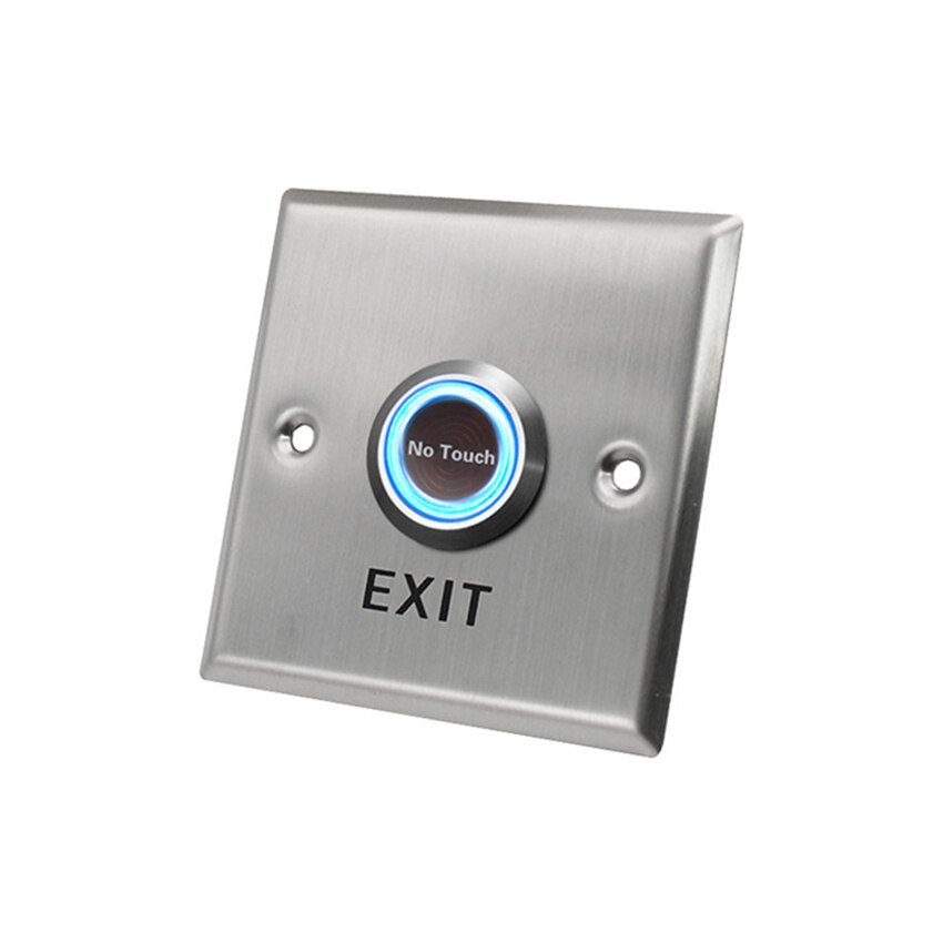 Stainless Steel Access Control Switch Sensor Button DC 12V Induction Exit Switch Infrared No Touch Panel for Home,Community