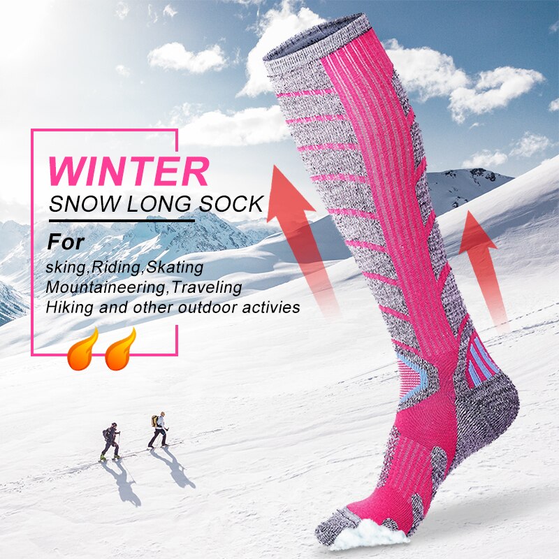 X-Tiger Frauen Winter Ski Socken Warme Thermische Verdicken Baumwolle Sport Snowboard Radfahren Laufen Skifahren Socken Thermosocks Bein Socken