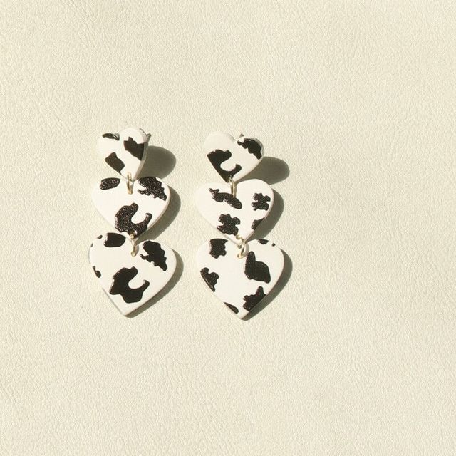 Koreaanse Acryl Geometrische Onregelmatige Dangle Oorbellen Voor Vrouwen Meisjes Leuke Zoete Zwart Wit Party Mode-sieraden: G