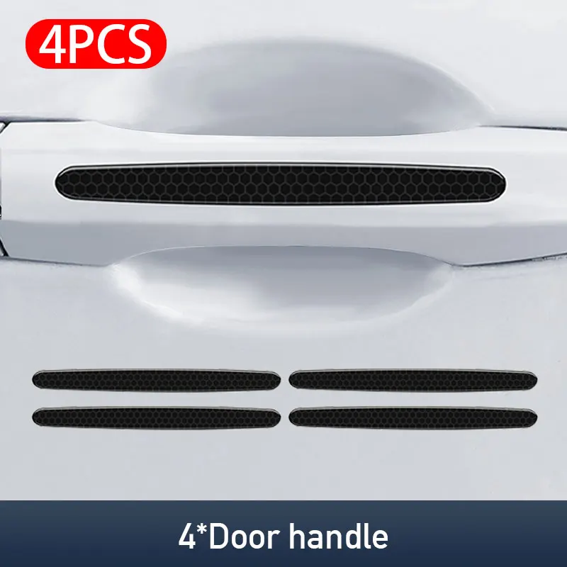 Car Door Handle Protective Film Door Bowl Anti Scratch Sticker Reflective Strip Epoxy Protector Moulding Trim Strip: army green