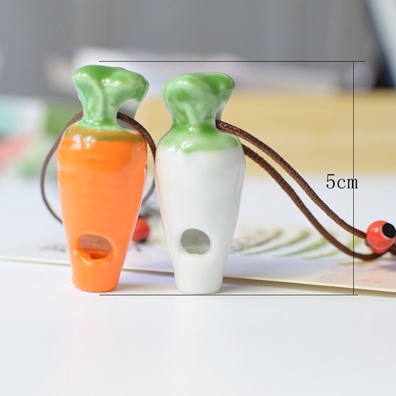 radijs fluitje ketting, schattige kleine verfrissende kinderen speelgoed Keramische Hanger fluitje