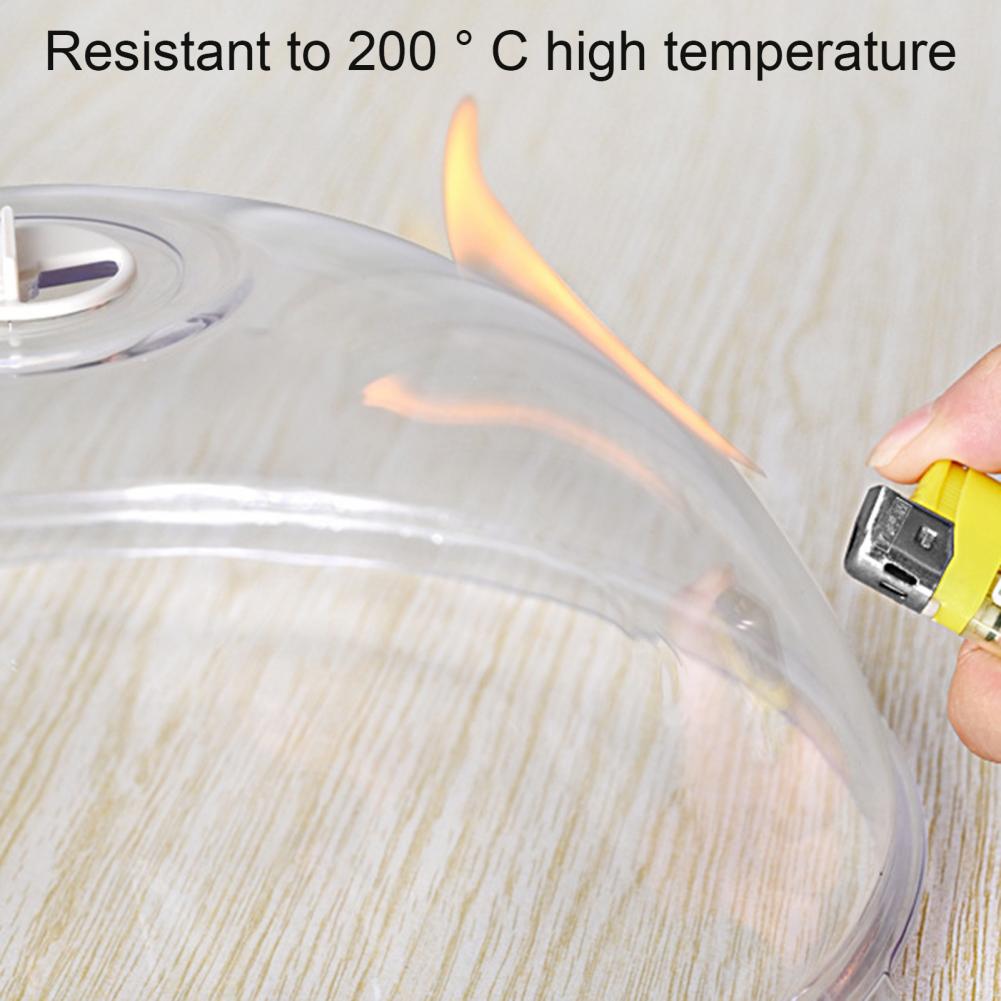 10 inch Microwave Splatter Cover Anti-Splatter Microwave Guard Lid Transparent Anti-Splatter Plastic Food Grade Plate Cover