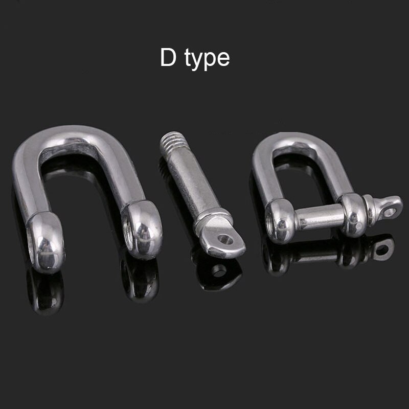 Snap Hook Carabiner Chain Key Buckle Connection Antirust D Shackle DIY Craft 304 Stainless Steel