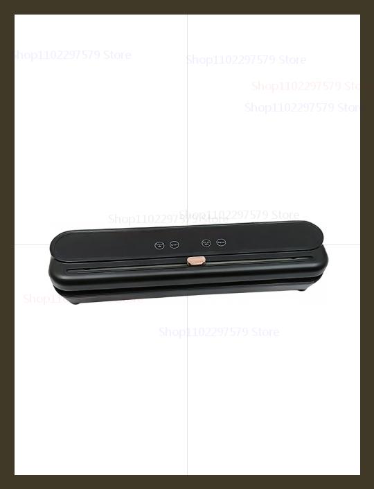 Elektrisk vakuumpakker til køkken, tør, våd, opbevaring af mad, indbygget skærer, berøringsknap, nem forsegling af mad, husholdningsapparat: Sort