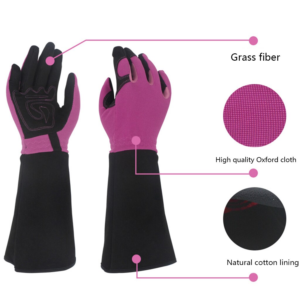 1 Paar Vrouwen Professionele Tuinieren Handschoenen Doorn Proof Bloem Planten Yard Werk Lange Tuin Handschoenen