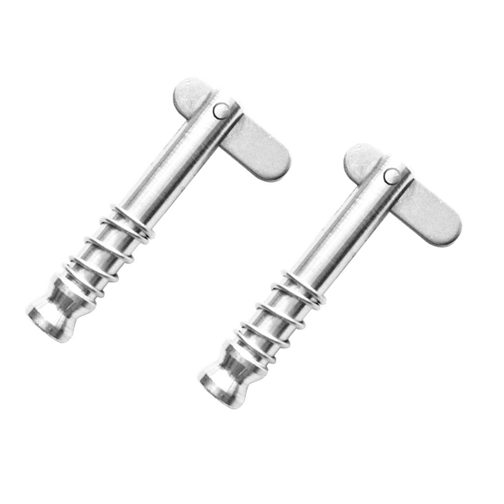 Goupille à dégagement rapide Bimini 2 pièces | Goupille supérieure de bateau 1/4 pouces 6mm avec caméra de chute et ressort