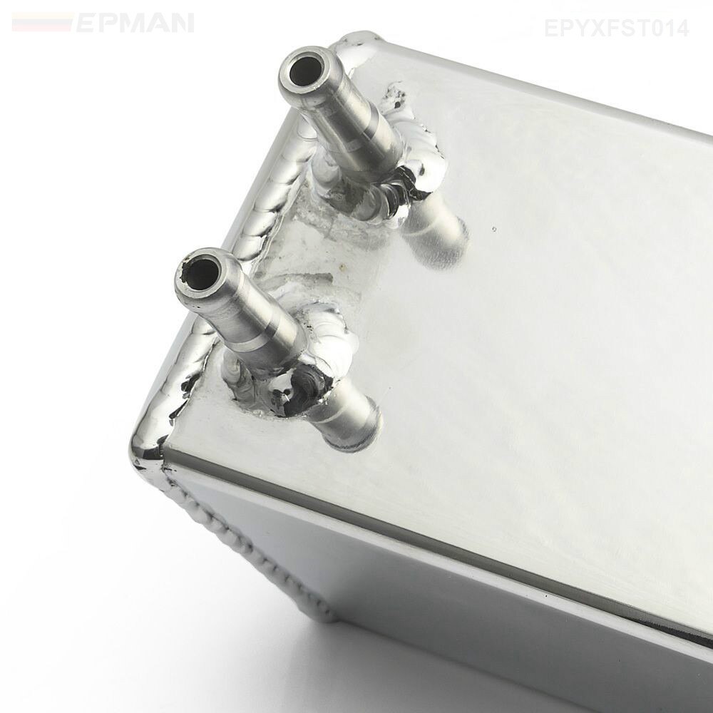 Universal Aluminum Square Car Engine Oil Catch Tank Can Reservoir Breather Kit