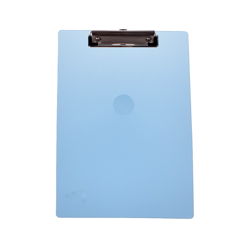 Student Plastic Blue/Black Solid A4 Size Document Clipboard Clip Board With Pen Holder School Office Supplies