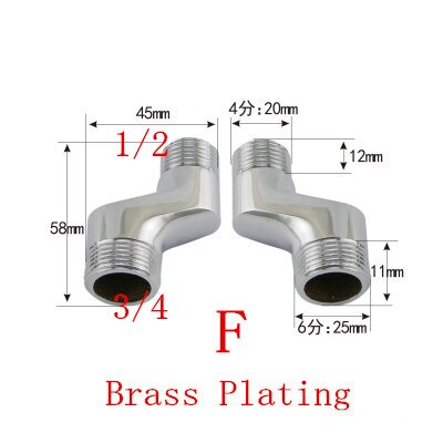 Douchekraan Verstelbare Adapter Solid Messing Wandmontage Breedte Verstelbare Hoekstopkraan S-vakbonden Badkamer Accessoires: Light Grey