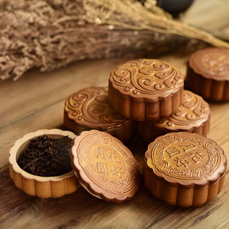 Mooncake tea caddy keraaminen matka kannettava sinetöity kattila pieni kivitavara säilytyspurkki teeastiasto teevarasto teecaddy
