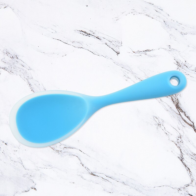 Silicone Rice Scoop High Temperature Resistant Rice Spoons Anti-scalding Rice Paddle For Kitchen Utensils: blue