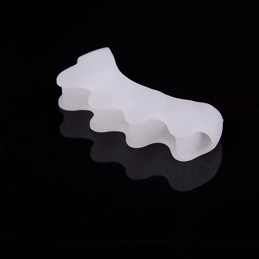 Corrector para dedo del pie, separadores de dedos de los pies de Gel de silicona, estiradores ortopédicos, alineación correcta, superposición de los dedos, 1 par = 2 uds.