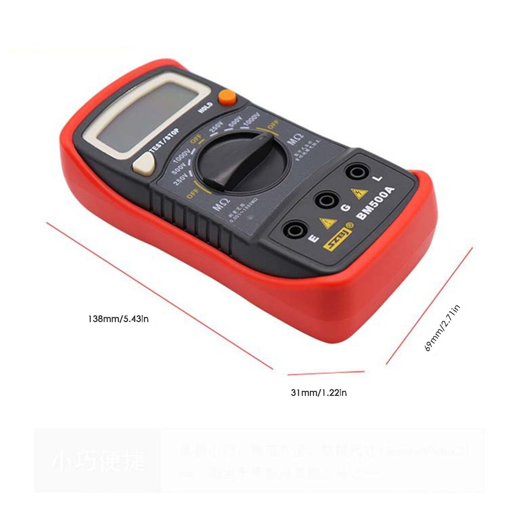 BM500A 1000V Digitale Auto Range Meter Tester Megohmmeter Voltmeter Hohe Spannung led-anzeige