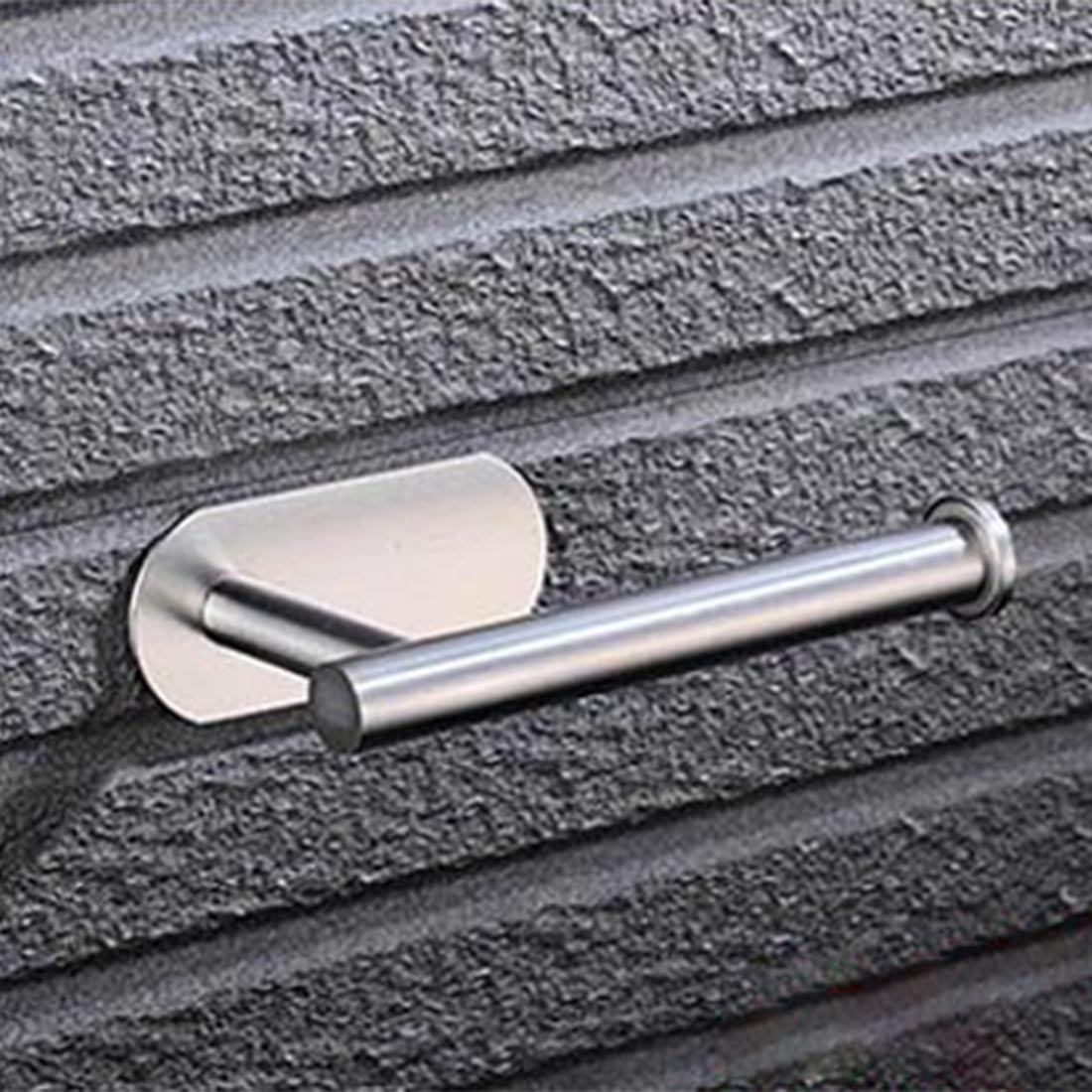 Paper Storage Holder Bathroom Wall Self Adhesive Stainless Steel Toilet Roll Stick On