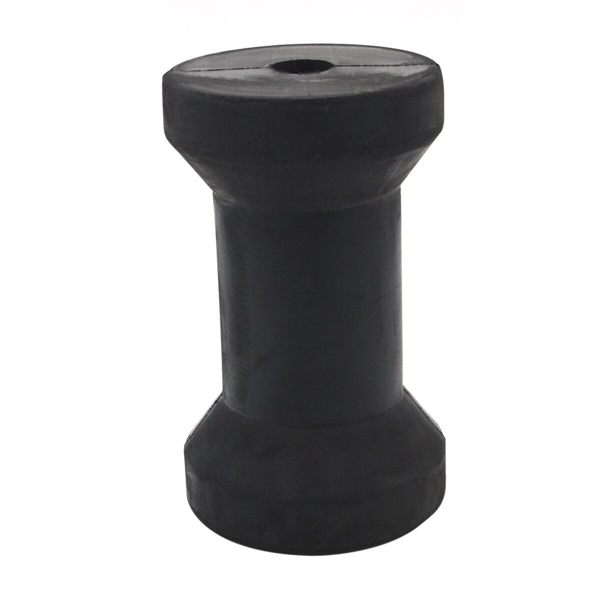 5 Inch Width Boat Trailer Black Molded Rubber Spool Roller - 5/8 Inch Hole