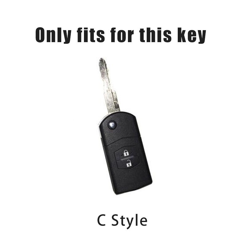 ABS Key Holder Car Key Cover Case For Mazda 2 3 5 6 CX7 CX9 RX8 MX5 MPV Demio 2 Button Remote Car Flip Key Case