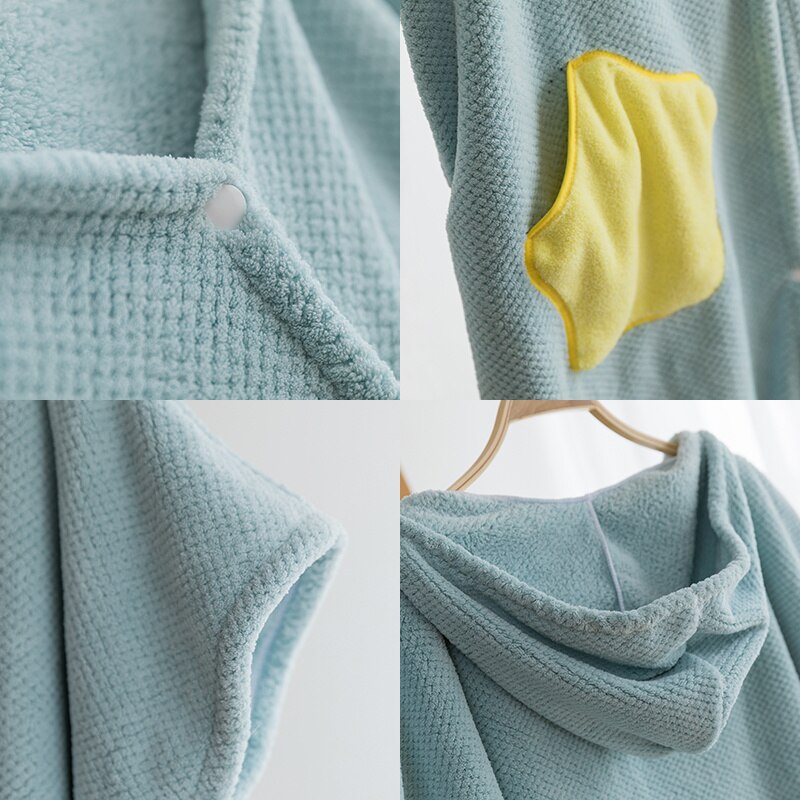 Robe de plage à capuche, serviette de bain à absorption rapide, serviette de plage, Sport de plein air, souple et tactile, Poncho, poche de cape de natation