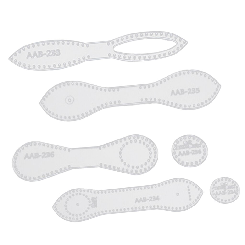 4 Pcs/Set Handmade Mixed Quilt Templates Clear Acrylic Pattern Stencil Template DIY Tool for Leather Craft Quilting Sewing Tool
