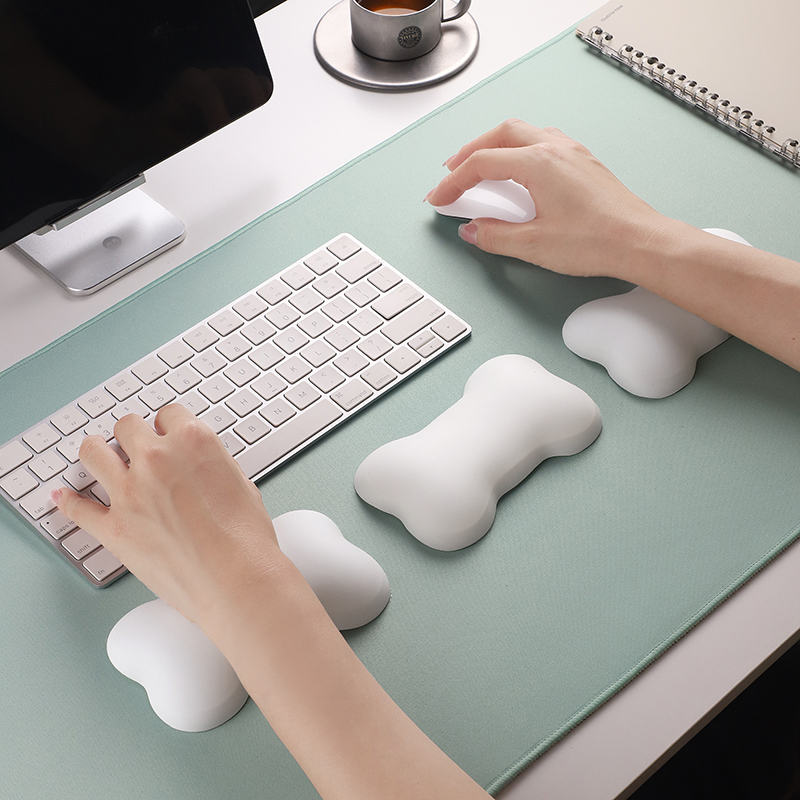 Alfombrilla de ratón bonita, soporte para reposamuñecas, alfombrilla de ratón ergonómica de silicona antideslizante para suministros de oficina, accesorios de decoración de escritorio