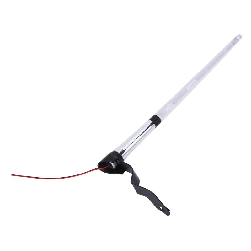 Antena de coche Universal DC 12V, antena de luz externa portátil FM, poste de bandera, señal de luz LED, AM, FM, estilismo para coche