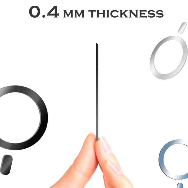 Uniwersalny pierścień magnetyczny z adapterem do bezprzewodowego ładowania Magsafe Akcesoria do iPhone'a 14/13/12 Pro Max Galaxy Steel Ring