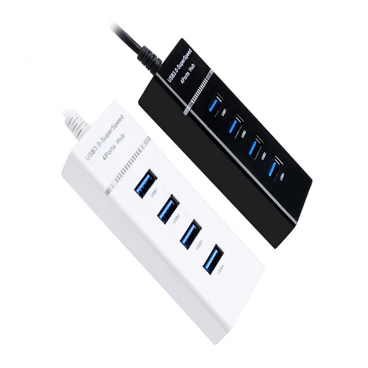 4 Poorten Usb 3.0 Splitter 3.0 Hub Expander Hub Fast Speed Usb Computer Splitter 5Gbps Met Ingebouwde indicator Splitter 3.0 Hub