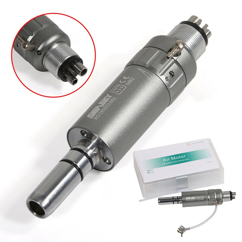 Nsk Stijl Dental Slow Lage Snelheid Handstuk Straight Contra Hoek Air Motor 2/4 Gaten: air motor 4 hole