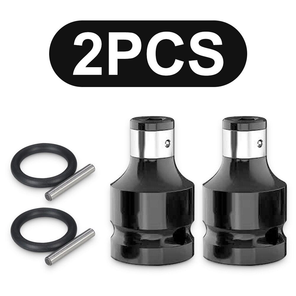 Llave de impacto hexagonal de 1/2 pulgadas a 1/4 pulgadas, conjunto de adaptador, convertidor de unidad de llave inglesa, herramienta de liberación rápida: 2Pcs Standard