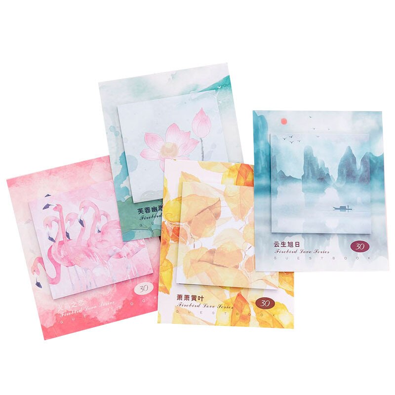 Flamingo Maple Leaf Kawaii Briefpapier Stickers Office Post Het Schoolbenodigdheden Memo Pad Notebook Blad Afbeelding Werk Plan