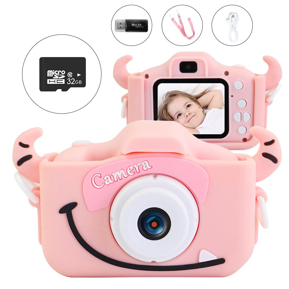 Kinderen Camera Mini Digitale Camera Met 32G Tf Card 720P Hd Video Camera Kids Camcorder Peuter Camera Speelgoed Voor Verjaardag