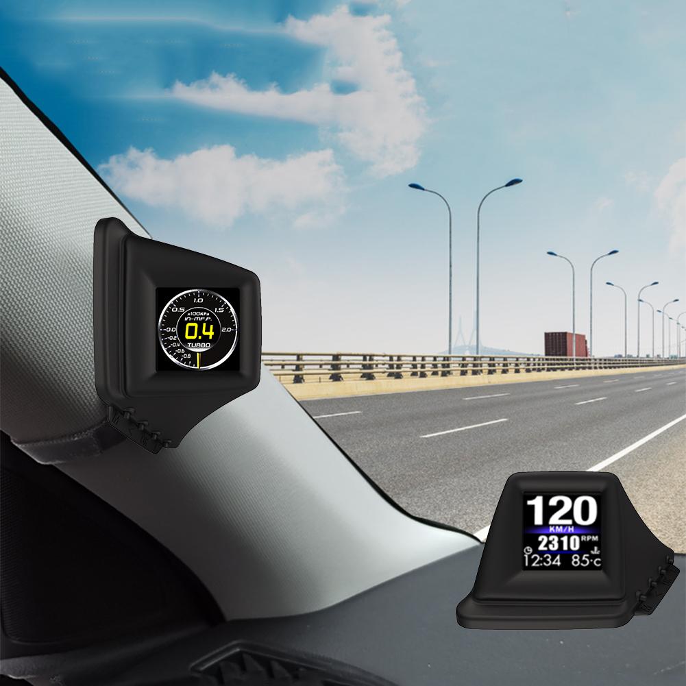 Obd Gps Dual Systeem Hud Display Auto Head-Up Display Digitale Gps Snelheidsmeter Kilometerteller Overspeed Alarm Auto Snelheid Projector