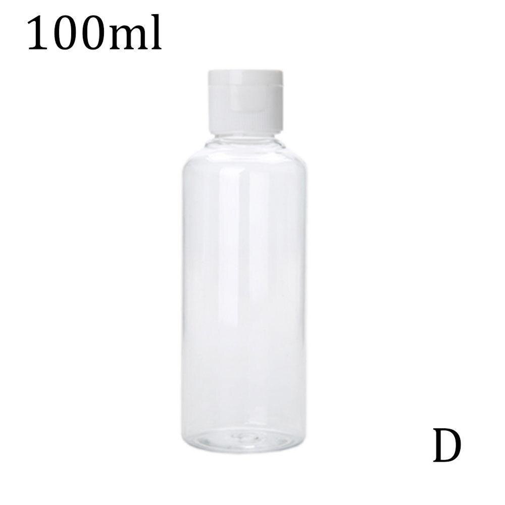 Flacon Vide Plastique 60ml/75ml/80ml/100ml/120ml Makeup Bottles For Liquid Cap Empty Lotion Plastic Cream Flip C0O4: 100ml Bottle