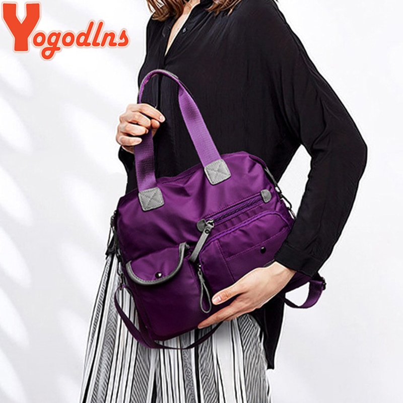 Yogodlns Nylon Vrouwen Messenger Bags Casual Grote Capaciteit Dames Handtas Vrouwelijke Crossbody Schoudertassen Waterdicht