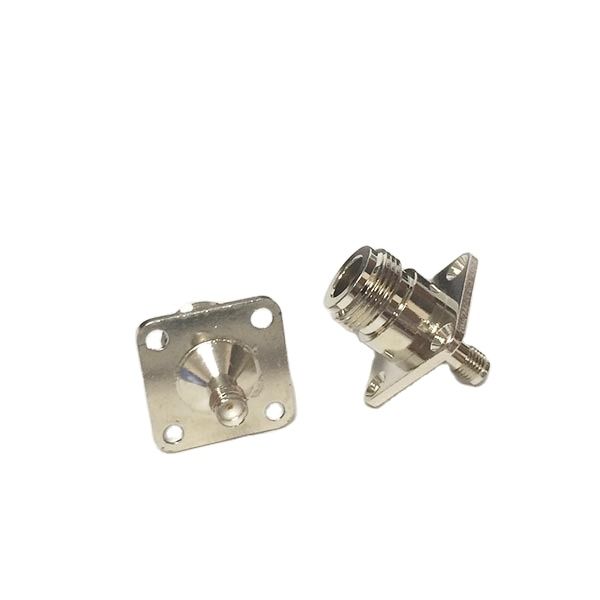 Connecteur Jack femelle vers Jack femelle SMA RF coaxial, adaptateur coaxial, Modem, grand 4 trous, monté sur panneau, nickelé, , 1 pièce