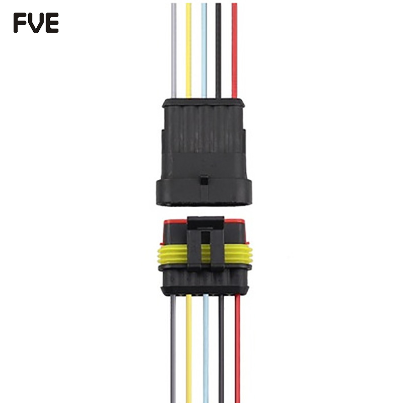 2-Pin Way Waterproof Automotive Electrical Connectors Plug With Wire Male Female Connector 1/2/3/4/5/6 pin For Car Motorcycle: Ivory / 20-29Pcs