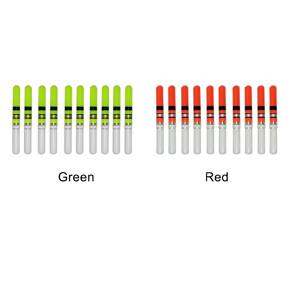 Accesorios de palo de luz Led para pesca nocturna, brillante, para exteriores, CR322, funciona con batería, Asistente Visual deportivo, cola flotante, 10 unids/paquete