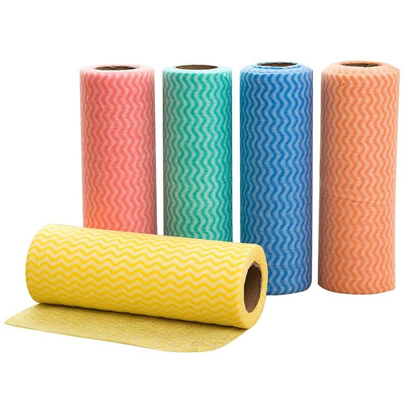 Wegwerp vaatdoek herbruikbare theedoeken keukenpapier multifunctionele schoonmaakdoeken 5 rollen vaatdoek: Default Title
