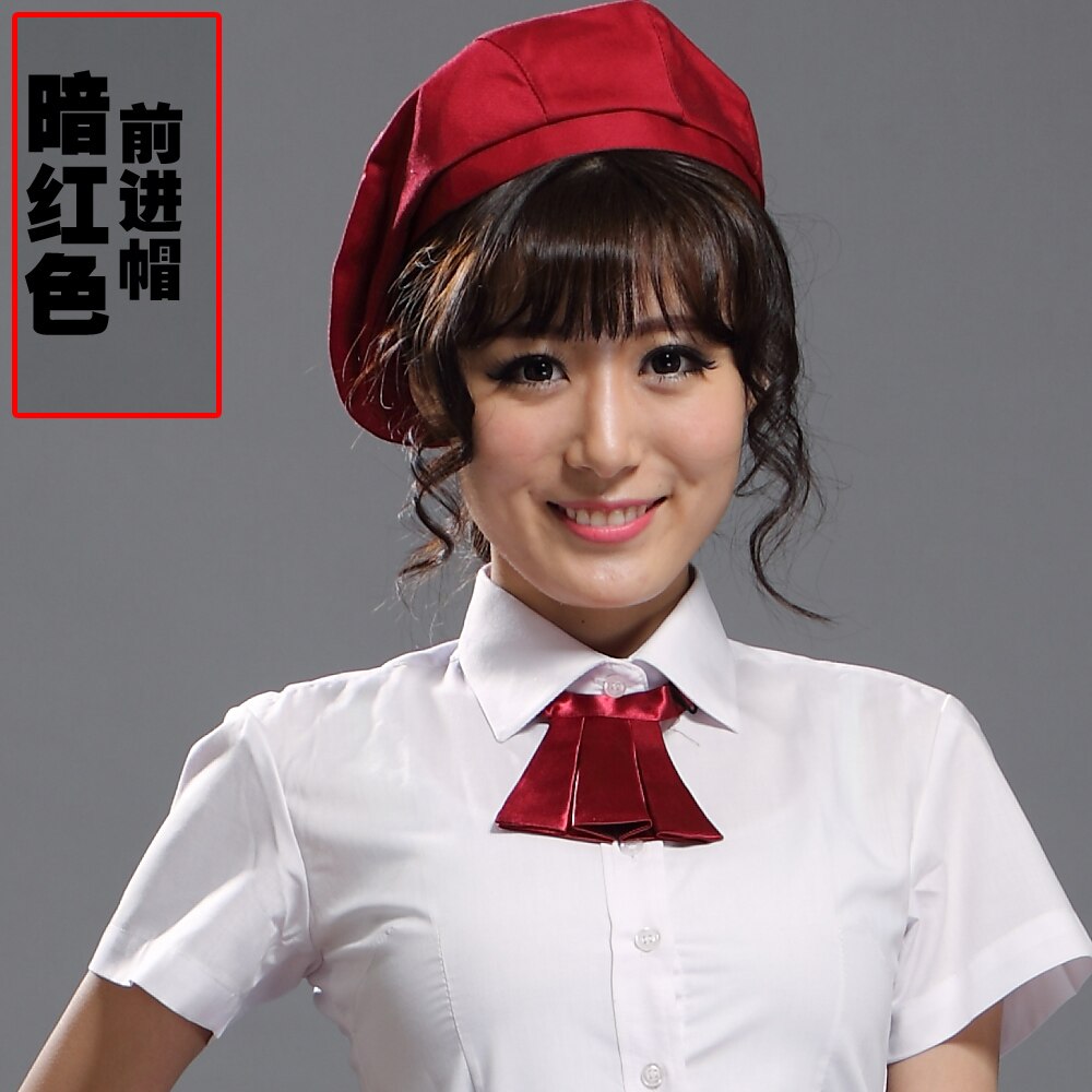 Hotel Werk Service Cap West Restaurant Hoed cafe front Cap restaurant brood winkel hoed Hotpot Restaurant Ober Advance Hoeden: Dark red cap