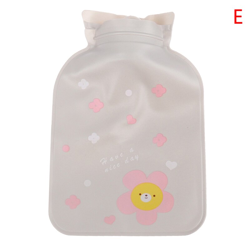 9 stilarter mini lille tegneserie bærbar vandpose vandinjektionsopbevaringspose hånd varmt vandflaske søde vandflasker: E