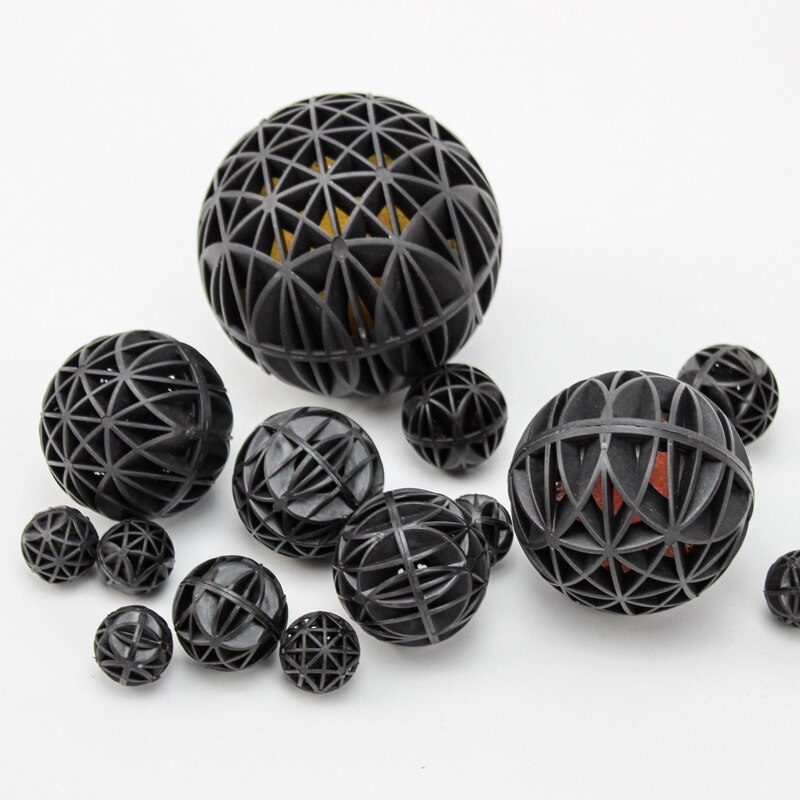 50/100Pcs 16-76mm Aquarium Bio Balls Filter Media Wet/Dry Koi Fish Tank Pond Air Pump Canister Cleaner