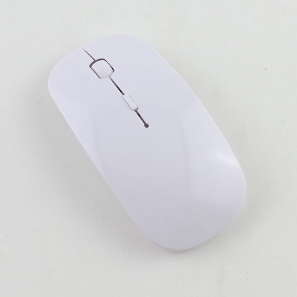 USB Wireless Mouse 2.4Ghz Receiver Ultrathin Gaming Mouse Gamer For Notebook Laptop Desktop Computer Accessories: White