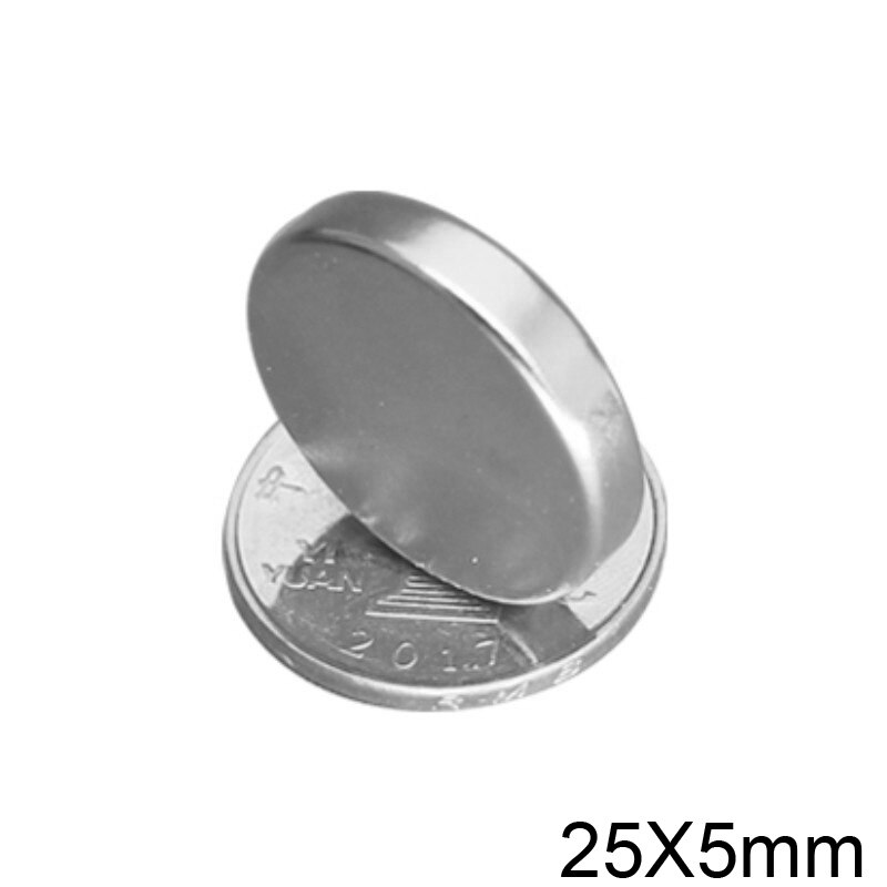 1/2/5/10/20/50 Pcs 25X5 Mm Permanente Magnetische 25 Mm X 5 Mm Bulk Stalen Ronde Magneten 25X5 Mm Neodymium Schijf Magneet 25*5 Mm Circulaire 25