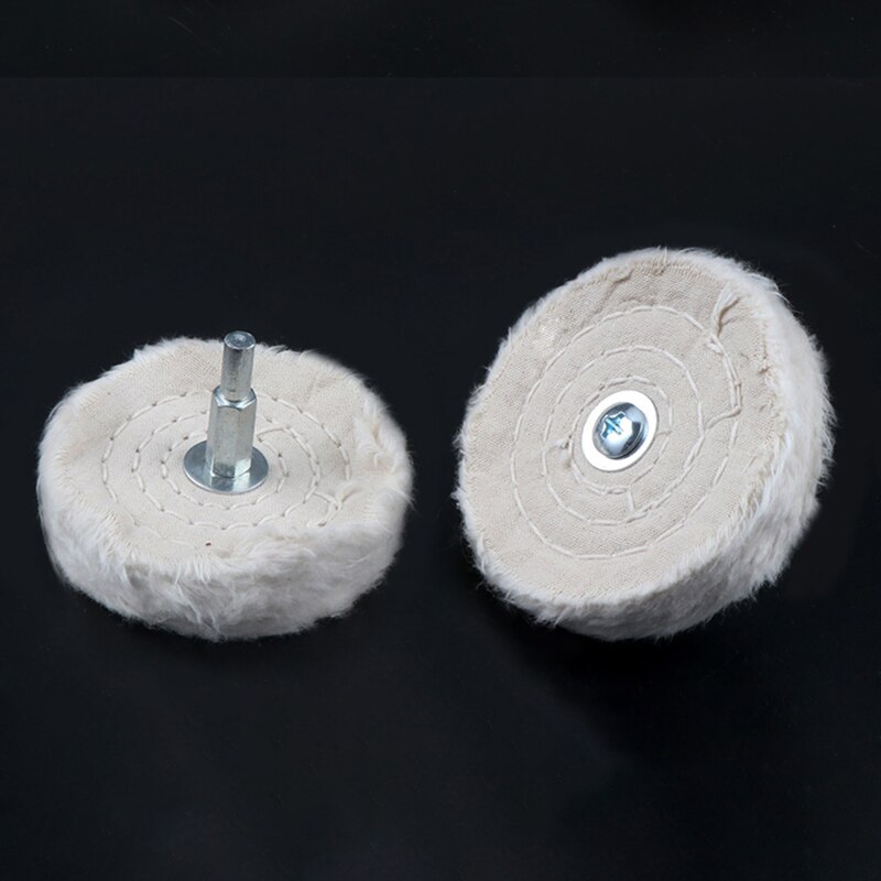 100mm 4" Polishing Cloth Wheel Metal Plastic Glass Rotary Drill Buffer Mop Pad