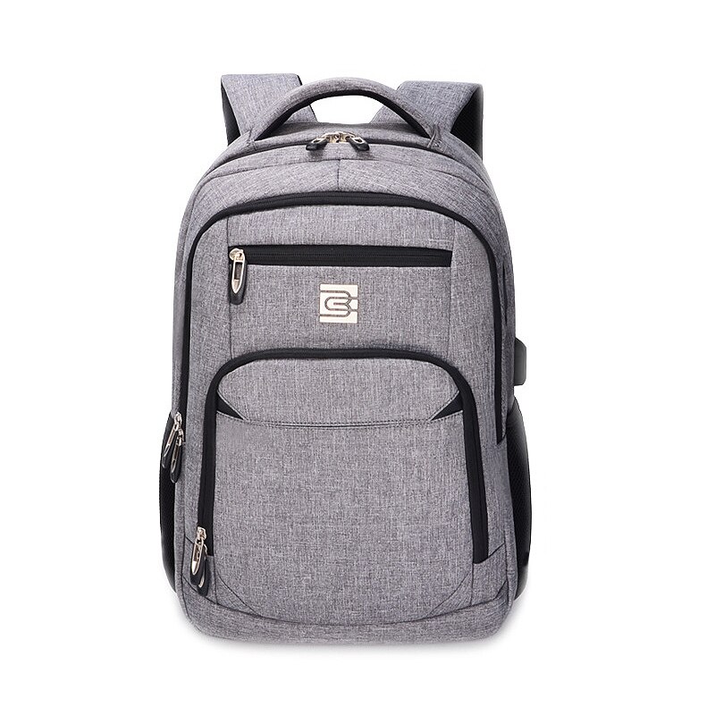 15,6 zoll Männer & Frauen Laptop Rucksack Reise Anti Diebstahl Schlank Haltbare USB Lade Port Rucksack College School Computer Tasche: Grey