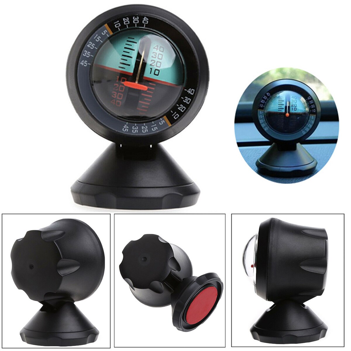 Car Inclinometer Vehicle Gradient Balancer Slope Measure Tool Vehicle Inclinometer Free Rotating Gradient Measuring Instrument